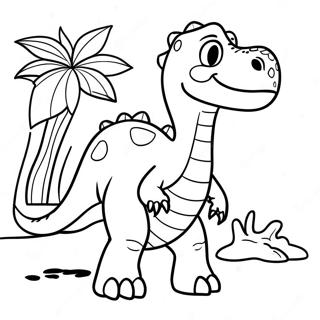 Friendly Big Dinosaur Coloring Page 42784-34178