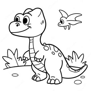 Friendly Big Dinosaur Coloring Page 42784-34179