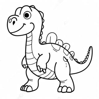 Friendly Big Dinosaur Coloring Page 42784-34180