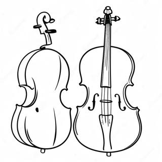 Cute Cello With A Smile Coloring Page 42794-34173