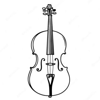 Cute Cello With A Smile Coloring Page 42794-34175