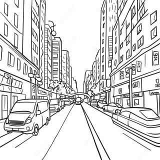 Busy City Road Coloring Page 42804-34185