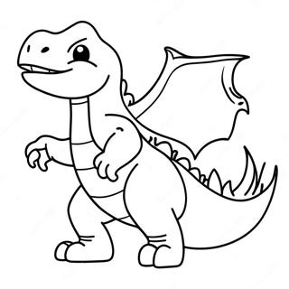 Charmeleon Fire Breathing Coloring Page 42813-34197