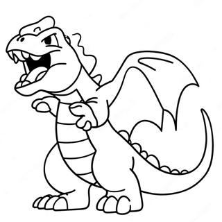 Charmeleon Fire Breathing Coloring Page 42813-34198