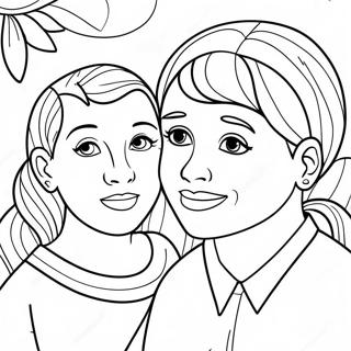 Special Needs Students Embracing Diversity Coloring Page 42824-34201