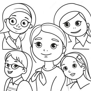 Special Needs Students Embracing Diversity Coloring Page 42824-34203