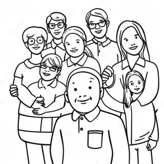 Special Needs Students Embracing Diversity Coloring Page 42824-34204