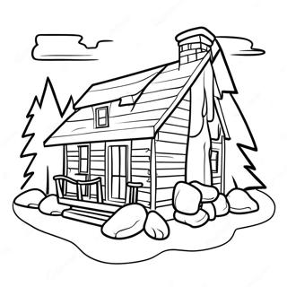 Cozy Cabin Coloring Page 4286-3542