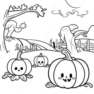 Sleepy Hollow Pumpkin Patch Coloring Page 42874-34237