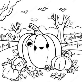 Sleepy Hollow Pumpkin Patch Coloring Page 42874-34240