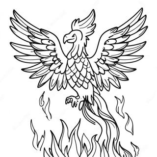 Phoenix Rising From Flames Coloring Page 42893-34254