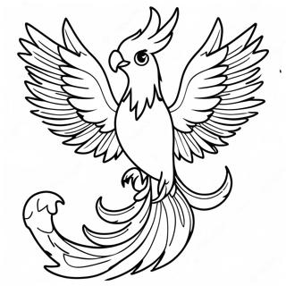 Phoenix Rising From Flames Coloring Page 42893-34255