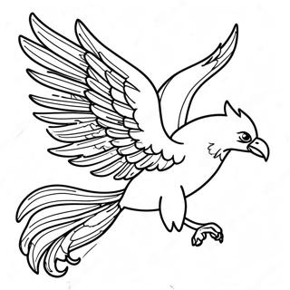 Majestic Phoenix In Flight Coloring Page 42894-34258