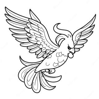 Majestic Phoenix In Flight Coloring Page 42894-34259