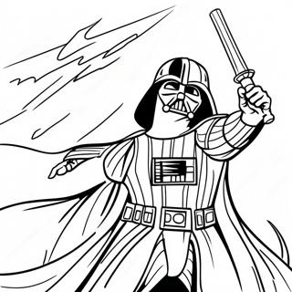 Darth Vader In Action Coloring Page 42914-34274