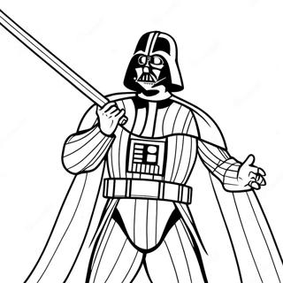 Darth Vader In Action Coloring Page 42914-34276