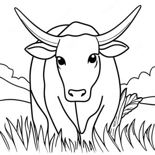 Texas Longhorn Coloring Page 42943-34291