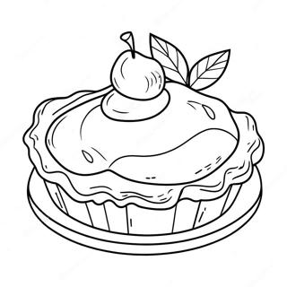 Delicious Apple Pie With Whipped Cream Coloring Page 42954-34307