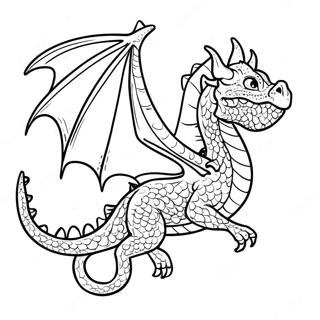 Colorful Hivewing Dragon In Flight Coloring Page 42974-34322