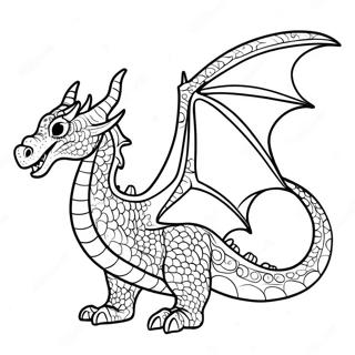 Colorful Hivewing Dragon In Flight Coloring Page 42974-34323