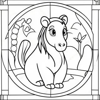 Animal Stained Glass Coloring Pages