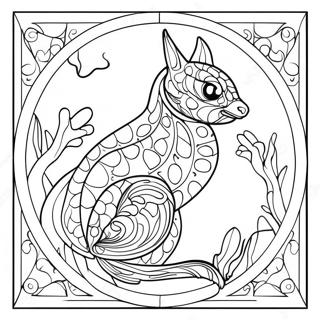 Colorful Animal Stained Glass Coloring Page 42993-34335