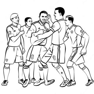 Arsenal Players In Action Coloring Page 43014-34351