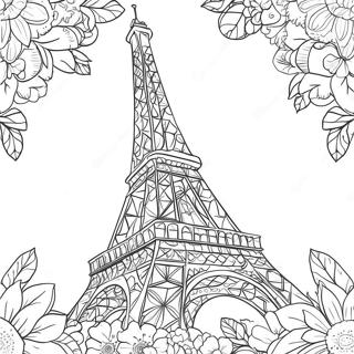 Eiffel Tower Coloring Pages