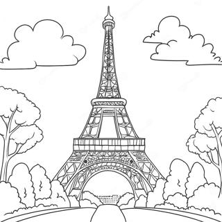 Eiffel Tower Coloring Page 43033-34368