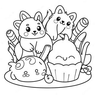 Cute Animal Friends Coloring Page 43044-34378