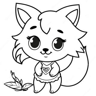 Fox Anime Girl Coloring Pages