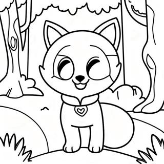 Fox Anime Girl Coloring Pages