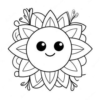 Hippie Sun And Moon For Adults Coloring Pages