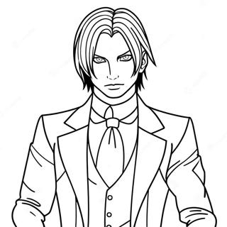 Sebastian Michaelis Elegant Pose Coloring Page 43084-34408