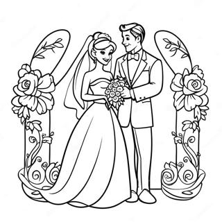 Disney Wedding Coloring Pages