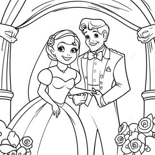 Disney Wedding Coloring Page 43103-34420