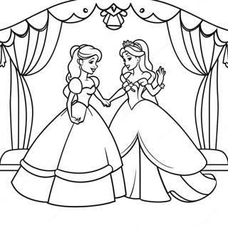 Charming Disney Princess Wedding Coloring Page 43104-34428