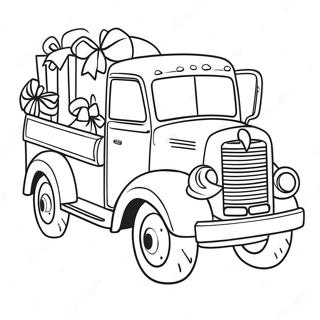 Christmas Truck Coloring Pages