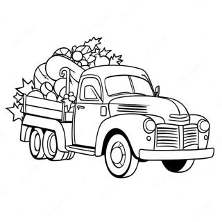 Festive Christmas Truck With Tree Coloring Page 43114-34437