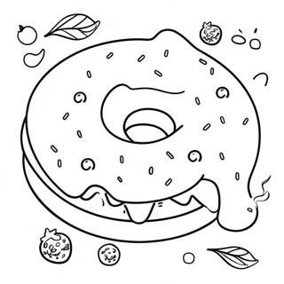 Bagel With Cream Cheese Coloring Page 43123-34435