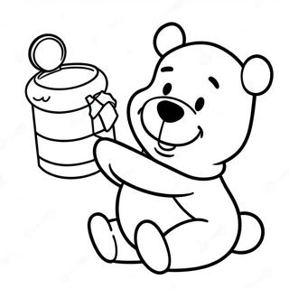 Winnie The Pooh Honey Pot Coloring Pages