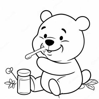 Winnie The Pooh Honey Pot Coloring Pages