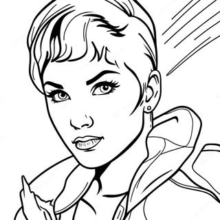 Ruby Rose In Action Coloring Page 43154-34467