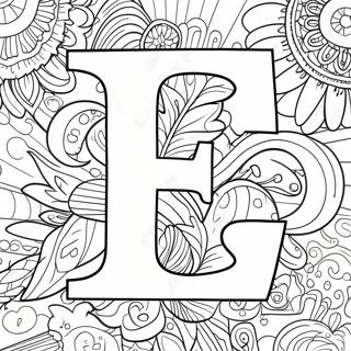 Letter E Coloring Page 4316-3561