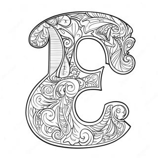 Letter E Coloring Page 4316-3563