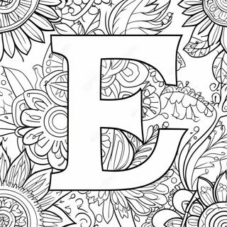 Letter E Coloring Page 4316-3564