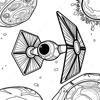 Tie Fighter Coloring Pages