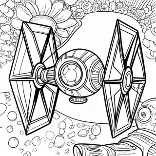 Detailed Tie Fighter In Space Coloring Page 43174-34480