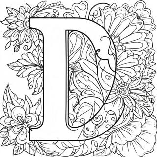 Elegant Letter E Coloring Page 4317-3578