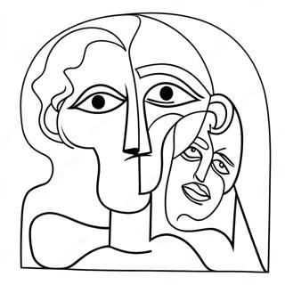 Abstract Pablo Picasso Art Coloring Page 43184-34486